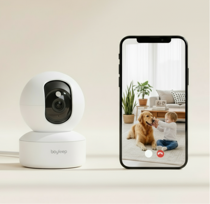 Smart Kamera 2K Indoor BoyKeep K30 – WiFi Überwachung mit Nachtsicht & 360° Sicht