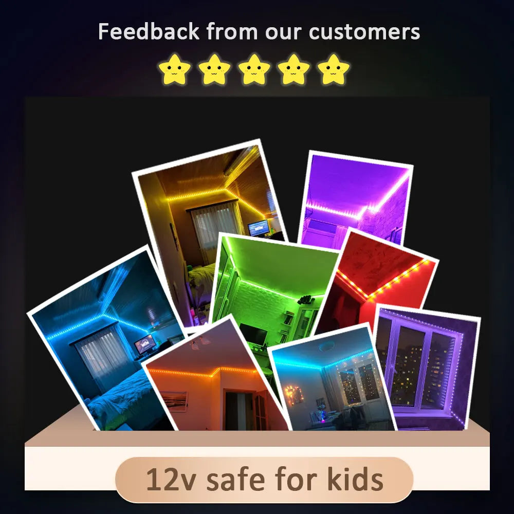 WLAN LED Streifen mit App&Musiksteuerung – Bunte RGB Lichter