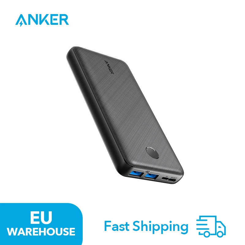 Anker 325 Powerbank 20000mAh PowerIQ USB-C High Energy Density Compatible with iPhone & Android