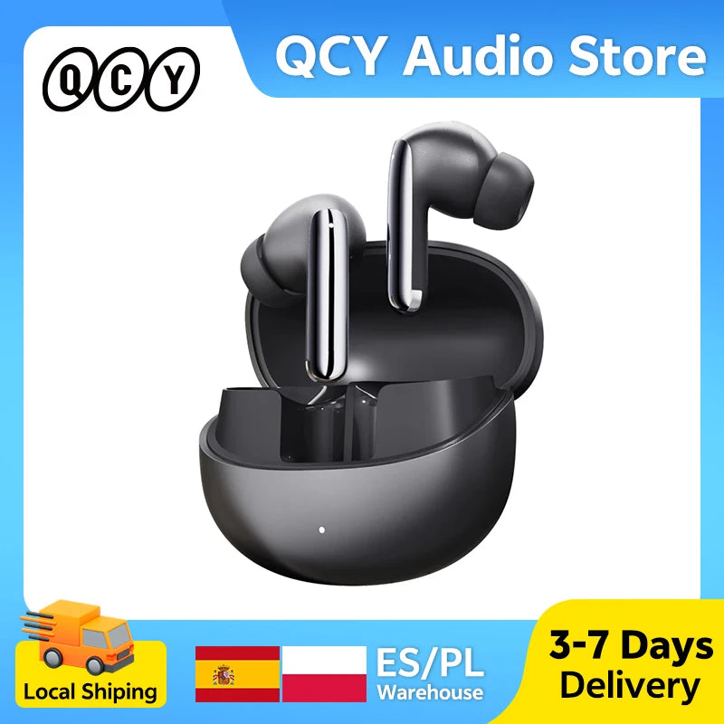 QCY MeloBuds Pro Adaptive Hybrid Active Noise Cancelling Wireless Earbuds 46dB Bluetooth 5.3 LDAC Hi-Res Audio 34H Earphones