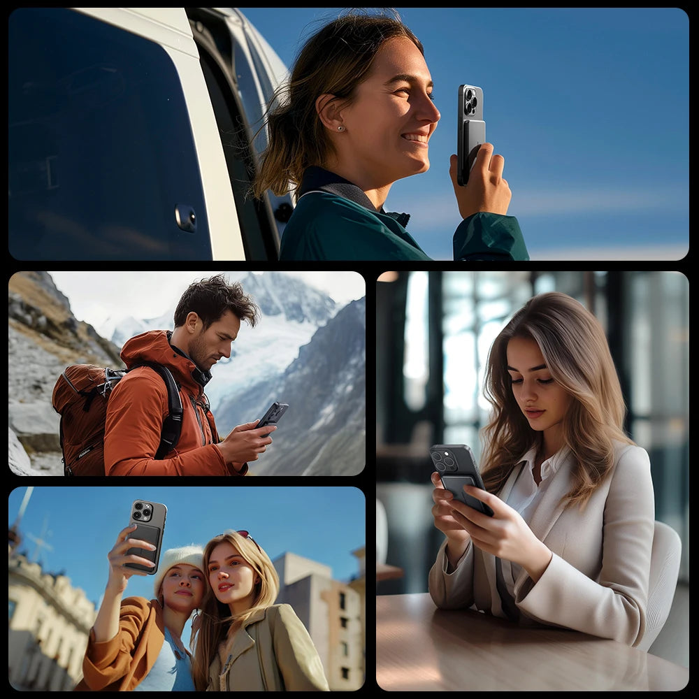 Magnetische Powerbank 10000mAh MOVESPEED S10 – 20W Fast Charge, Wireless für iPhone & Samsung