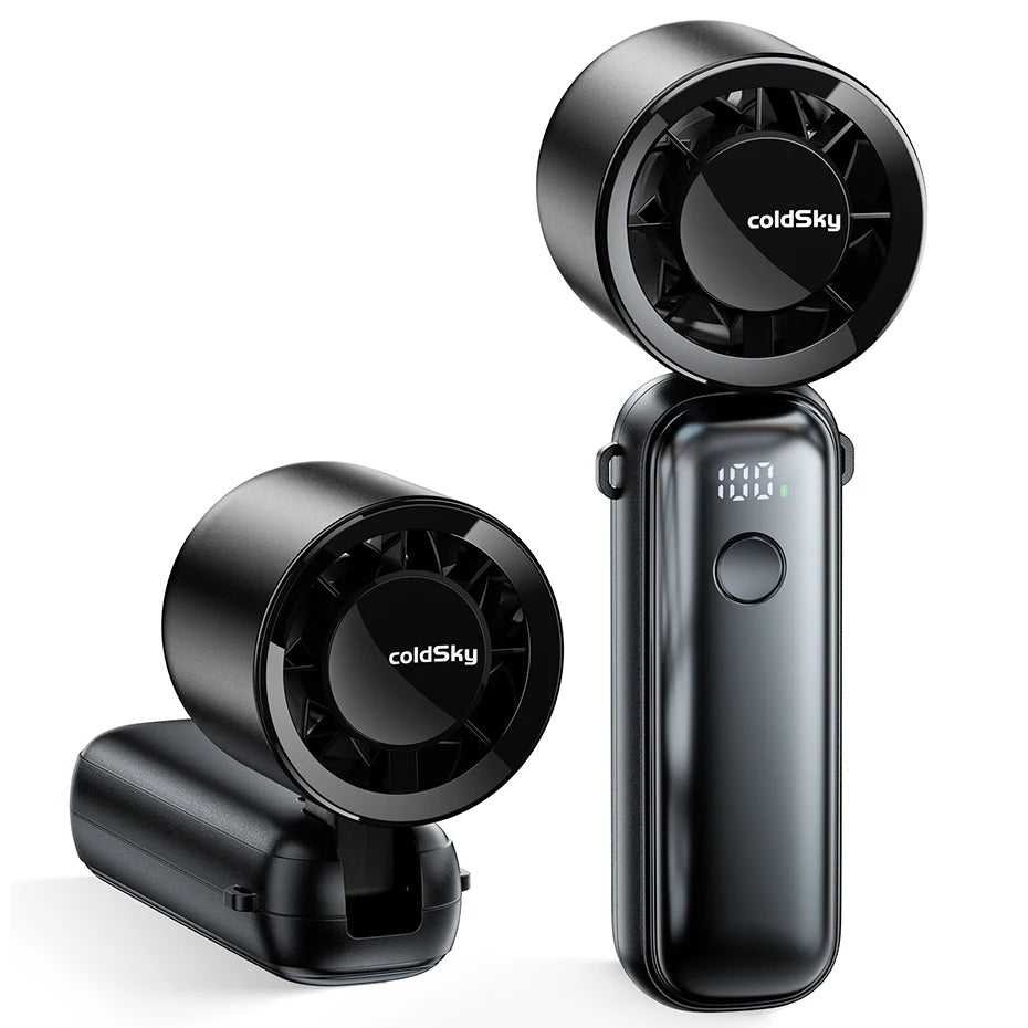 Tragbarer Turbo Ventilator ColSky 5000mAh 6 Stufen faltbar