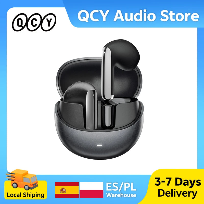QCY HT10 AilyBuds Pro+ Wireless Bluetooth Earbuds Hi Res LDAC Adaptive Audio ANC Active Noise Cancellation Earphone 28H
