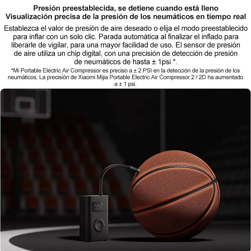 Tragbarer Luftkompressor Xiaomi Mijia 2/2D – Smarte Reifenpumpe, 150psi, Digital-Display