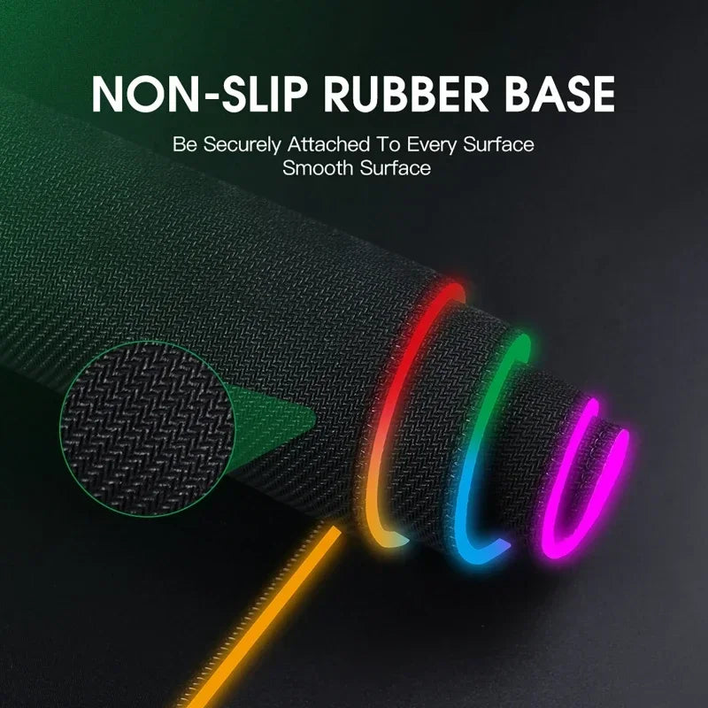 RGB Mouse Keyboard Pad with Wireless Charging Large Pads for Phone Gaming Mousepad Desktop PC Laptop Computer Desks Plate Mat