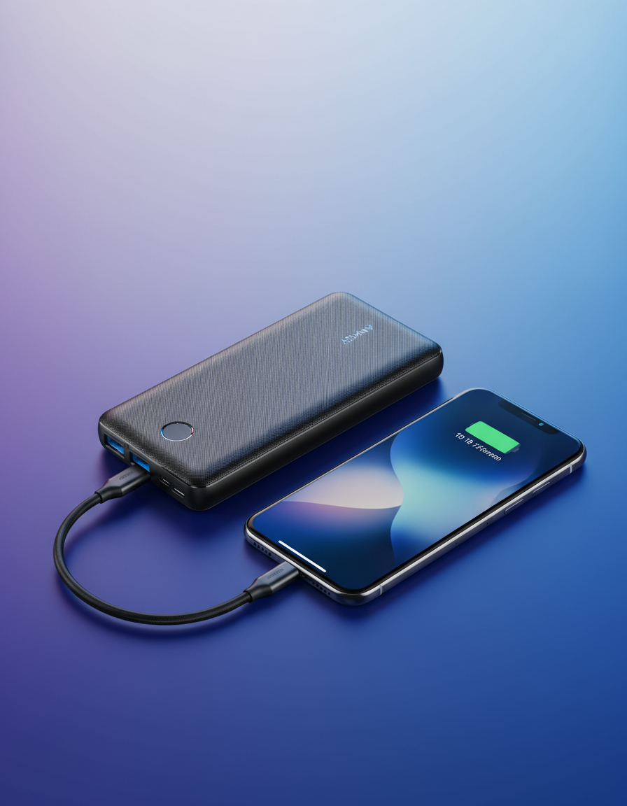 Hero - Powerbank lädt Smartphone